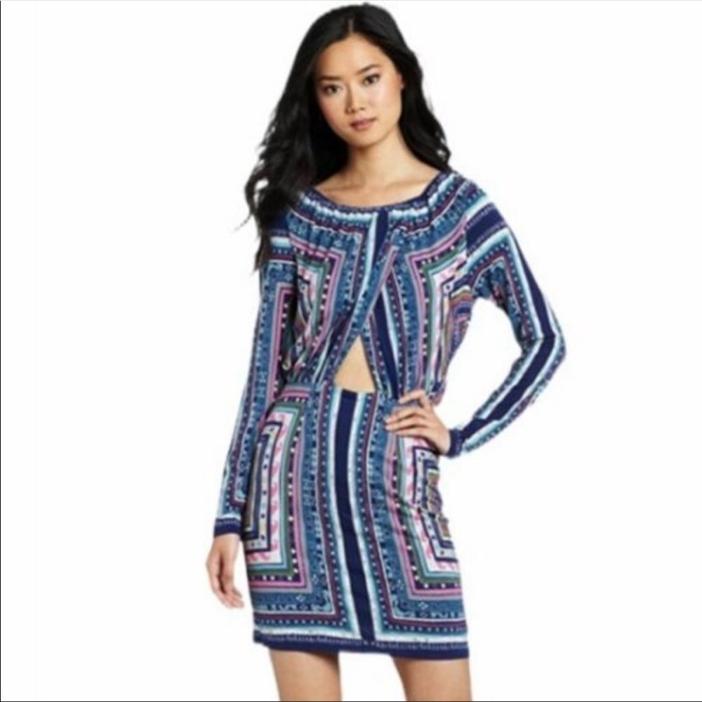 Mara Hoffman Ruched Keyhole Cutout Mini Dress XS